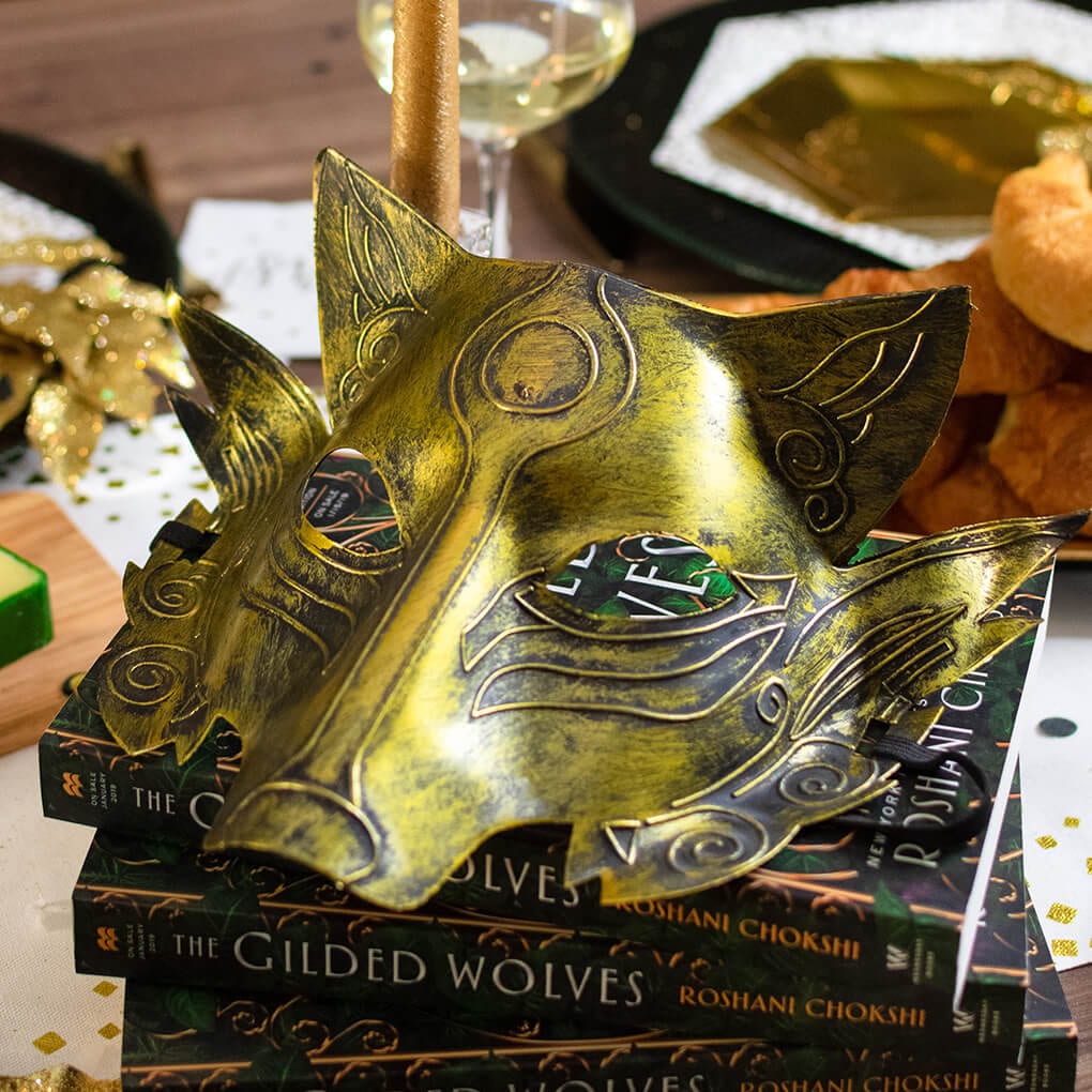 gold wolf mask